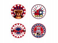 EXCELSA podstawki ceramiczne pod kubki Boże Narodzenie 4szt