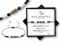 Bransoletka Znak Zodiaku KOZIOROŻEC Ochrona Kamienie naturalne Prezent