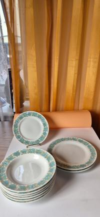 Красивые старые итальянские фарфоровые тарелки набор посуды (7