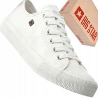 Женские кроссовки весь белый искусственная кожа классический низкий Big Star v274869