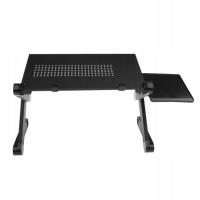 Regulowany składany laptop komputerowy Notebook leniwy czarny z otworem chłodzącym