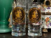 WYSOKA SZKLANKA KOLEKCJONERSKA 1914-1934 MARSZAŁEK JÓZEF PIŁSUDSKI - 2 SZT