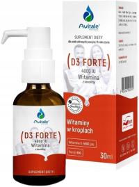 AVITALE Witamina D3 FORTE 4000 30 ml krople Odporność Wchłanianie wapnia