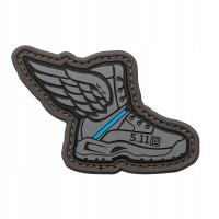 5.11 Winged Boots Patch Gray Blue Line 81820