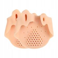 2 Sztuk Przekładki Na Palce 3 Otwory z Poduszką Prawidłowa Miękka Stopa Młotek Palce Natura