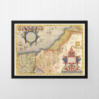 Старая карта Палестины - 1573 - Авраам Ортелиус-30x21cm