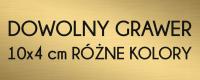 Grawerowana tabliczka Laminat Grawerski 10x4 cm DOWOLNY GRAWER napis złota