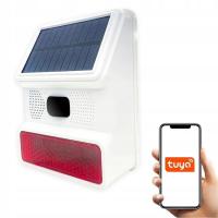 SYRENA SOLARNA ALARM SŁONECZNY 100DB CZUJNIK PIR TUYA SMART PO POLSKU WiFi