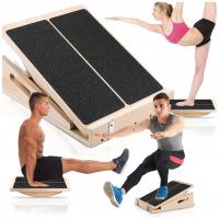 PLATFORMA DO ROZCIĄGANIA ĆWICZEŃ ŁYDEK PRZYSIADÓW DREWNIANA SLANT BOARD 3EL