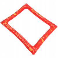 NOWOROCZNA, CZERWONA, DMUCHANA RAMKA DO SELFIE Z PVC