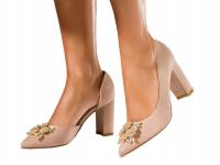 Женские туфли-лодочки на каблуке-шпильке элегантные декоративные цветочные легкие r 37
