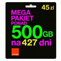 Karta SIM Orange Internet mobilny 500 GB na rok