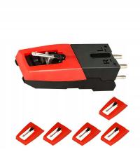 5 SZT. UNIWERSALNYCH DIAMENTOWYCH IGIEŁ DO GRAMOFONU + 1 SZT. WKŁADKA GRAMOFONOWA