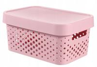 CURVER POJEMNIK INFINITY 4,5L Z POKRYWKĄ AŻUROWY RÓŻOWY ORGANIZER PUDEŁKO