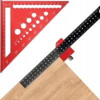 Kątownik Stolarski Przesuwny Liniał 30cm Aluminiowy Multifunkcyjna Miarka