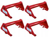 Kliny do zabezpieczenia kół Manol czerwone 4 szt. VDI 2700-8.1