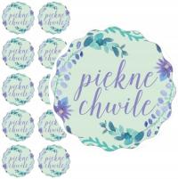 Naklejki PIĘKNE CHWILE kwiaty komplet 10 sztuk