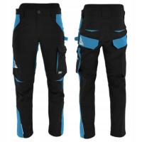 Spodnie robocze monterskie męskie stretch BHP czarne odblaski CRAFTER