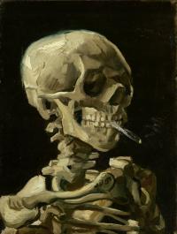 VINCENT VAN GOGH Head Of A Skeleton With A Burning Cigarette Płótno 70x50cm