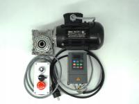 Мотор 0,55 кВт 400В редуктор инвертор, регулировка оборотов, 230В