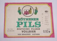 etykieta piwna antyk NRD Vollbier Kothen Pils