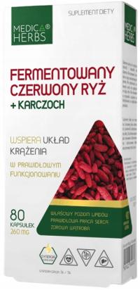 Ферментированный красный рис Артишок медика травы циркуляция холестерина 80k.