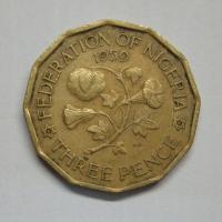 3 Pence, Nigeria, 1959r. X65