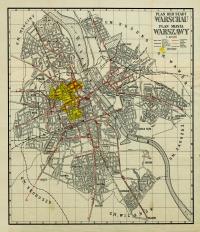 Старый план Варшава 1943г. 70x60 см