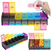 Dwustronne Pudełko do przechowywania leków organizer tabletki etui XXL