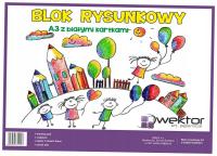 Blok rysunkowy A3/20K biały
