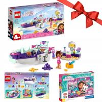 KOCI DOMEK GABI STATEK LEGO 10786 + PUZZLE PREZENT DLA 4 5 6 7 LATKI