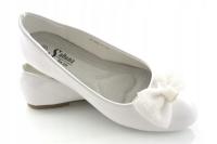 BIAŁE BALERINKI BUCIKI KOMUNIJNE PANTOFELKI