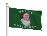 Flaga Świąteczna 150x90cm Flagi baner Wesołych Świąt Mikołaj Gwiazdor maszt