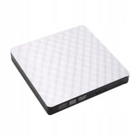 -External DVD Drive, USB 3.0 USB C Portable White