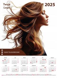 Kalendarz Plakatowy B2 Fryzjera Personalizowany RÓŻNE WZORY 2025