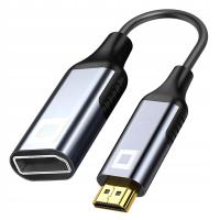 CO2 ADAPTER HDMI DO DISPLAYPORT 1.4 KABEL HDMI - DP FHD 240HZ 4K 60HZ HDR