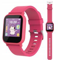 Smartwatch dla dzieci dziewczynek różowy wodoodporny z grami pulsometr ICE