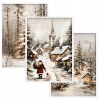 Zimowe Plakaty na ścianę do salonu Boże Narodzenie Obrazy Świąteczne