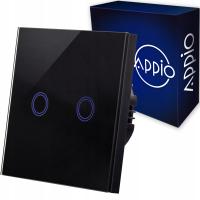 СЕНСОРНЫЙ ВЫКЛЮЧАТЕЛЬ ВЫКЛЮЧАТЕЛЬ СВЕТА СТЕКЛО ДВОЙНОЙ СТЕКЛО ЧЕРНЫЙ СВЕТОДИОД