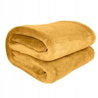 Одеяло покрывало двухстороннее толстое теплое TAGO 200X220 горчичное