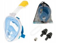 МАСКА ДЛЯ ПОДВОДНОГО ПЛАВАНИЯ СКЛАДНАЯ ПОЛНОЛИЦЕВАЯ S / M СИНЯЯ