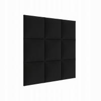 PANELE TAPICEROWANE 40X40 CM ŚCIENNE CZARNE WEZGŁOWIE WELUR