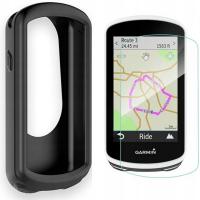 ZESTAW do GARMIN EDGE 1030 1x case ETUI silikonowe czarne + SZKŁO HARTOWANE