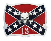 Rebel skull konfederat 13 flaga klamra kopla
