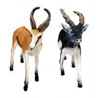 2 . Realistyczne antylopy Springbok Deer Figurki