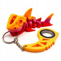 Keyrambit скелет акула брелок 3D печать акула игрушка непоседа spinner