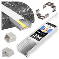 Профиль Сид алюминиевый тонкий поверхностный поверхностный для прокладки с абажуром 2М