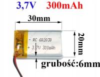 Bateria 602030 300mAh