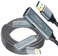 Reagle Przedłużacz USB-A 10M aktywny kabel USB 3.2 Gen1 5 Gbps + wzmacniacz