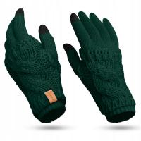 NANDY женские тактильные перчатки и варежки с косой двухслойные зимние 2в1